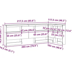 vidaXL Camas Y Accesorios-Cabecera de almacenamiento 100 cm Madera contrachapada