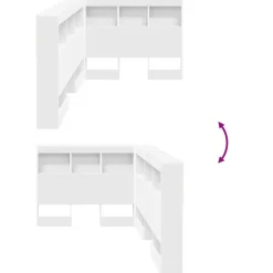 vidaXL Camas Y Accesorios-Cabecera de almacenamiento 100 cm Madera contrachapada