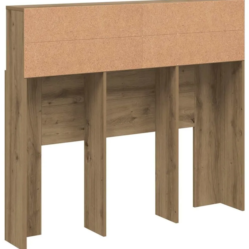 vidaXL Cabecero armario madera roble artisian 120x19x103,5 cm Roble artisan New