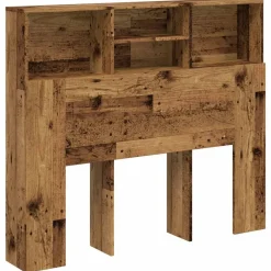 vidaXL Cabecero armario madera ingeniería envejecida 120x19x103,5 cm Madera envejecida New