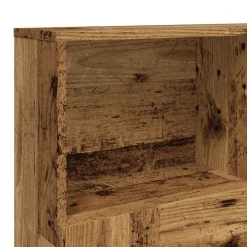 vidaXL Cabecero armario madera ingeniería envejecida 120x19x103,5 cm Madera envejecida New