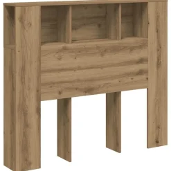 vidaXL Cabecero armario madera ingeniería 120x19x104,5cm Roble artisan Outlet