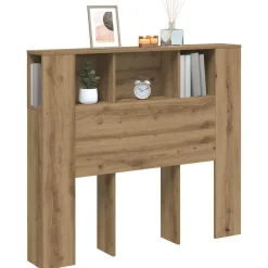 vidaXL Cabecero armario madera ingeniería 120x19x104,5cm Roble artisan Outlet