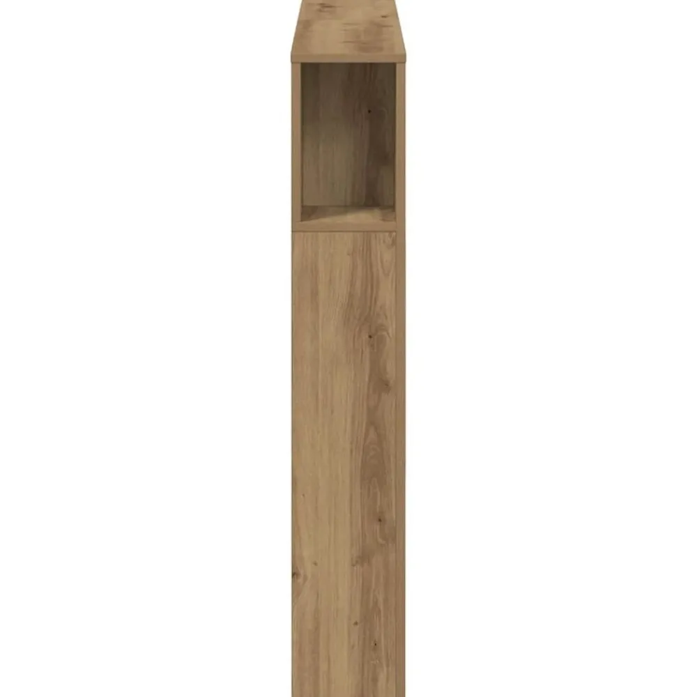 vidaXL Cabecero armario madera ingeniería 120x19x104,5cm Roble artisan Outlet