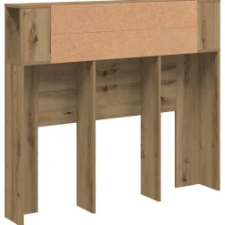 vidaXL Cabecero armario madera ingeniería 120x19x104,5cm Roble artisan Outlet