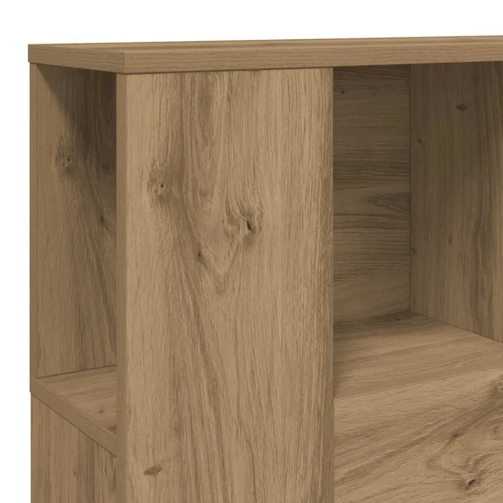 vidaXL Cabecero armario madera ingeniería 120x19x104,5cm Roble artisan Outlet