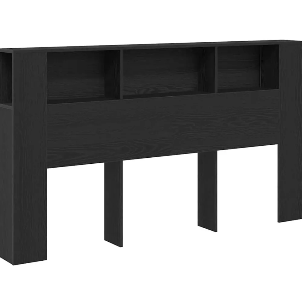 vidaXL Cabecero con armario 180 x 18,5 x 102,5 cm Roble negro New