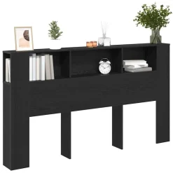 vidaXL Cabecero con armario 180 x 18,5 x 102,5 cm Roble negro New