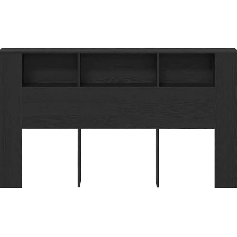 vidaXL Cabecero con armario 180 x 18,5 x 102,5 cm Roble negro New