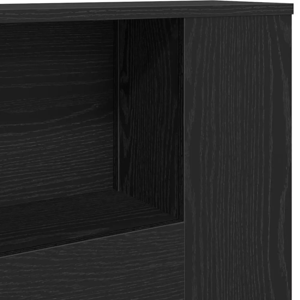 vidaXL Cabecero con armario 180 x 18,5 x 102,5 cm Roble negro New