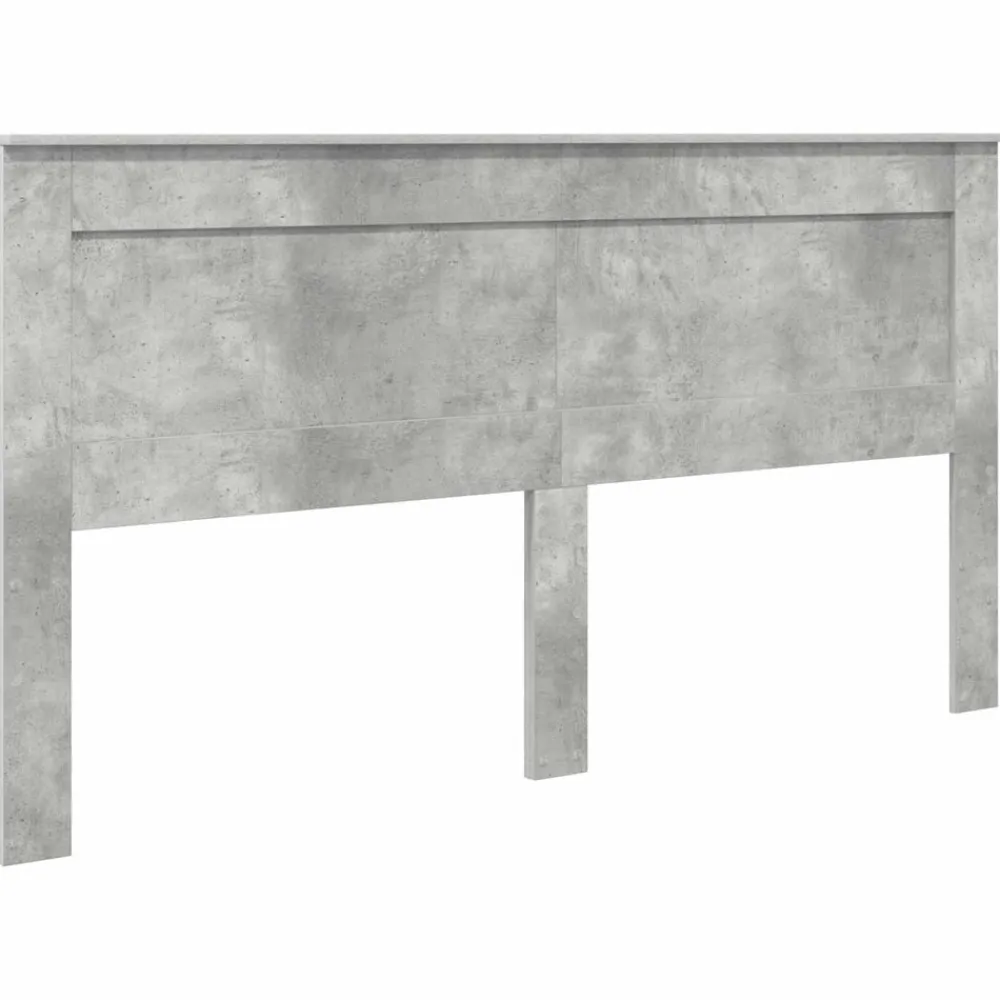 vidaXL Camas Y Accesorios-Cabecero con cabecera Gris Concreto 200 cm Madera contrachapada