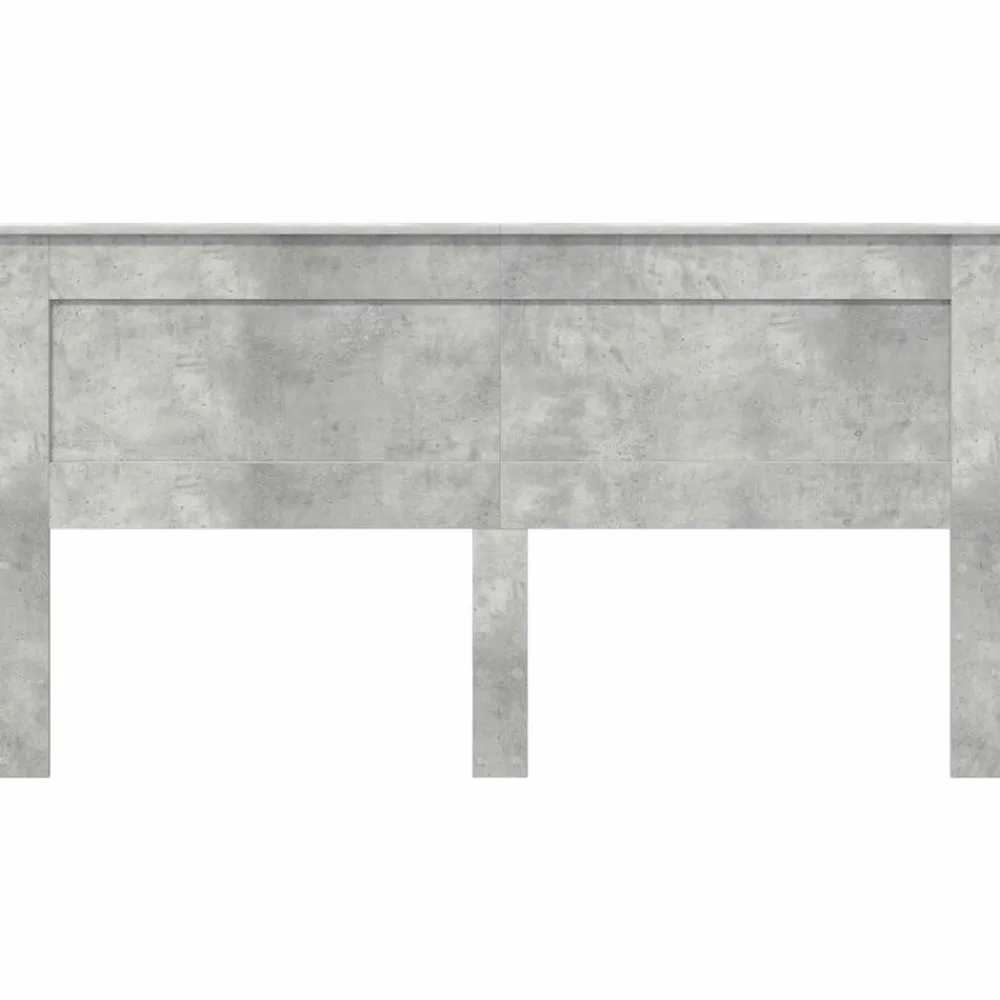 vidaXL Camas Y Accesorios-Cabecero con cabecera Gris Concreto 200 cm Madera contrachapada