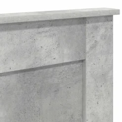 vidaXL Camas Y Accesorios-Cabecero con cabecera Gris Concreto 200 cm Madera contrachapada