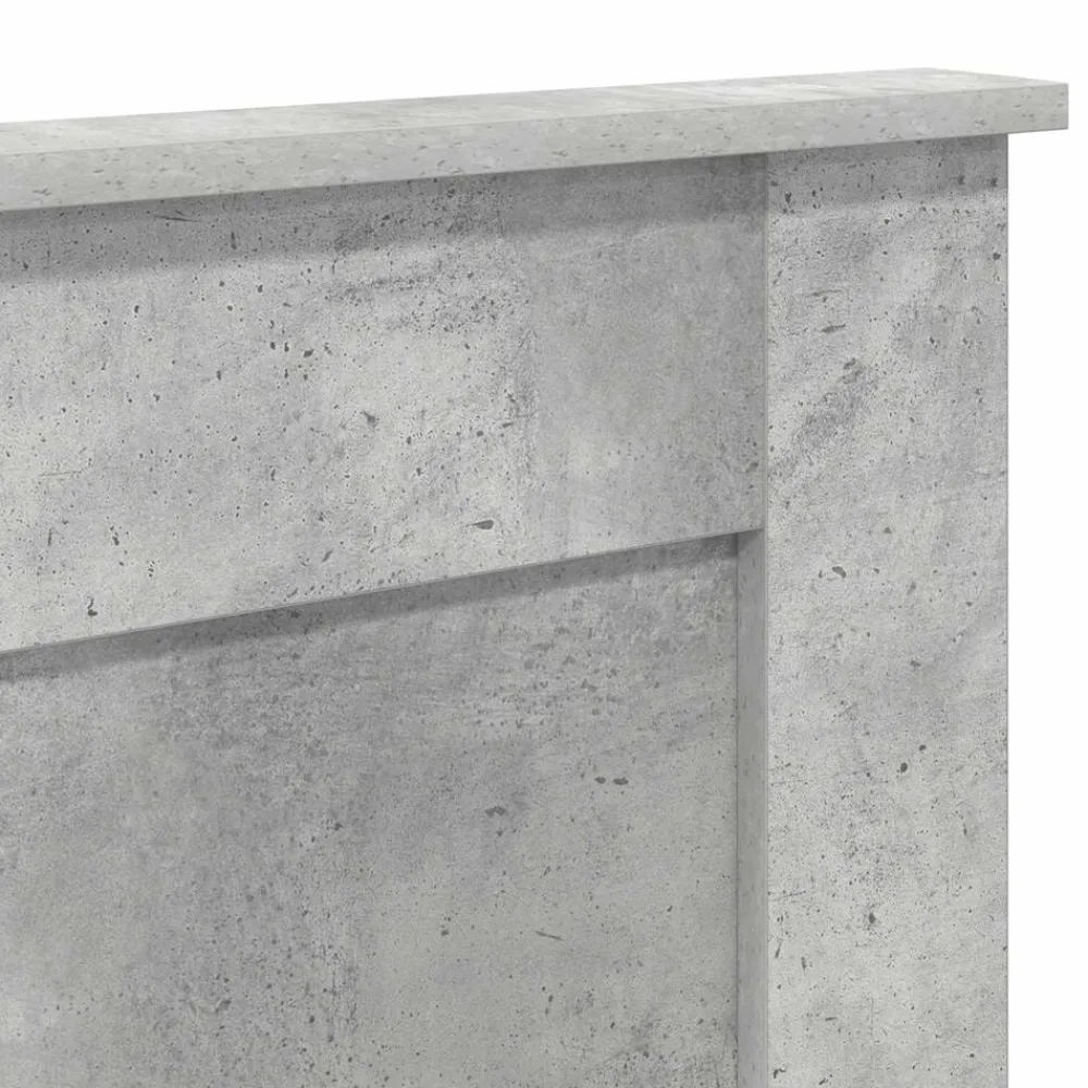 vidaXL Camas Y Accesorios-Cabecero con cabecera Gris Concreto 200 cm Madera contrachapada