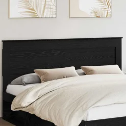 vidaXL Cabecero con cabecera 200 cm Madera contrachapada Roble negro