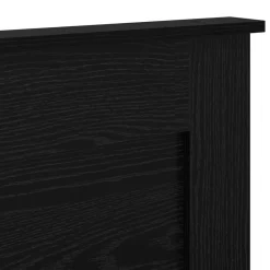 vidaXL Cabecero con cabecera 200 cm Madera contrachapada Roble negro
