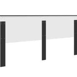vidaXL Cabecero con cabecera Roble 200 cm Madera contrachapada Negro Clearance