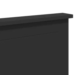 vidaXL Cabecero con cabecera Roble 200 cm Madera contrachapada Negro Clearance