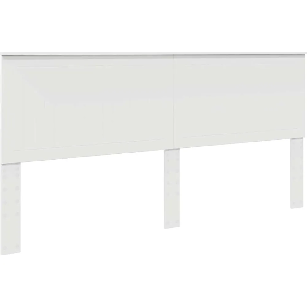 vidaXL Cabecero con cabecera 200 cm Madera contrachapada White Hot
