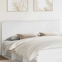 vidaXL Cabecero con cabecera 200 cm Madera contrachapada White Hot