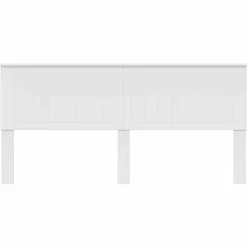 vidaXL Cabecero con cabecera 200 cm Madera contrachapada White Hot