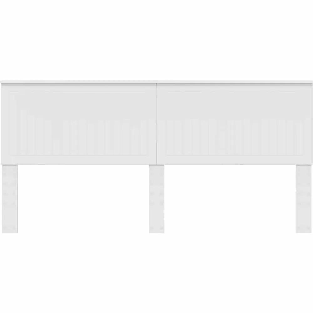 vidaXL Cabecero con cabecera 200 cm Madera contrachapada White Hot