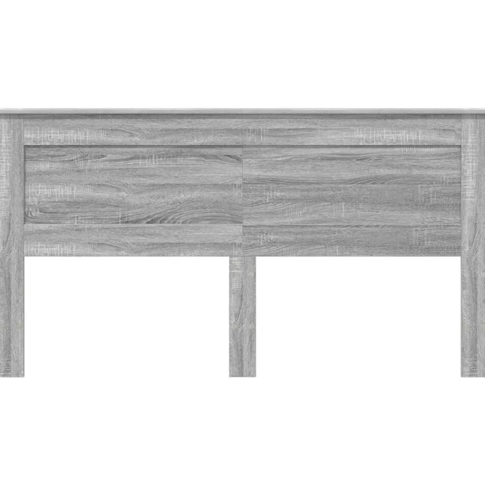 vidaXL Cabecero con cabecera 200 cm Madera contrachapada Gris sonoma Clearance