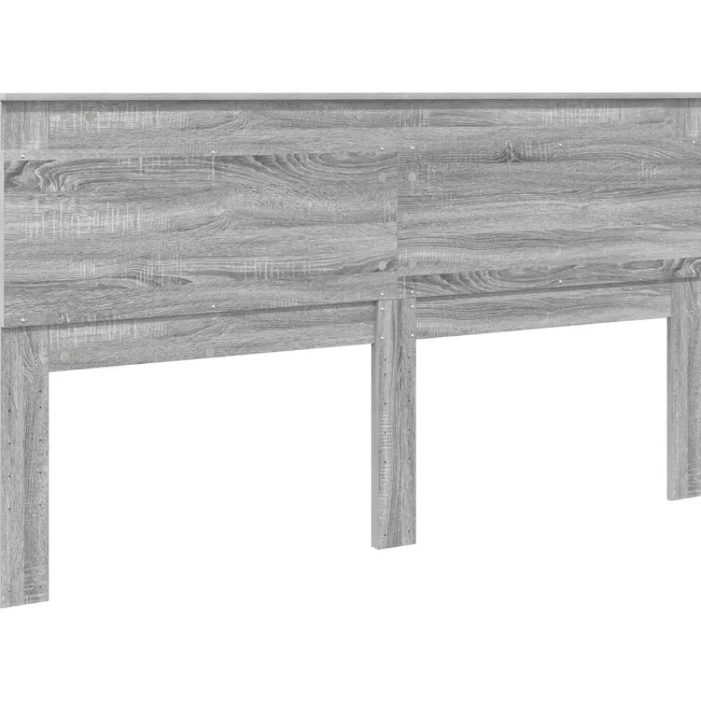 vidaXL Cabecero con cabecera 200 cm Madera contrachapada Gris sonoma Clearance