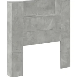 vidaXL Camas Y Accesorios-Cabecero con estante Gris Concreto 100 x 16,5 x 103,5 cm