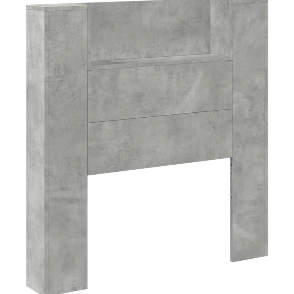 vidaXL Camas Y Accesorios-Cabecero con estante Gris Concreto 100 x 16,5 x 103,5 cm