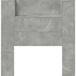 vidaXL Camas Y Accesorios-Cabecero con estante Gris Concreto 100 x 16,5 x 103,5 cm