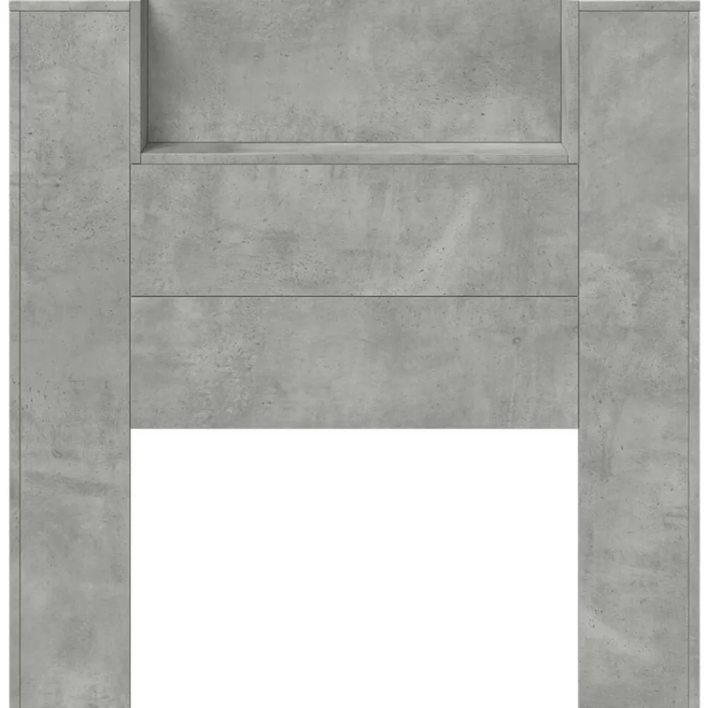 vidaXL Camas Y Accesorios-Cabecero con estante Gris Concreto 100 x 16,5 x 103,5 cm