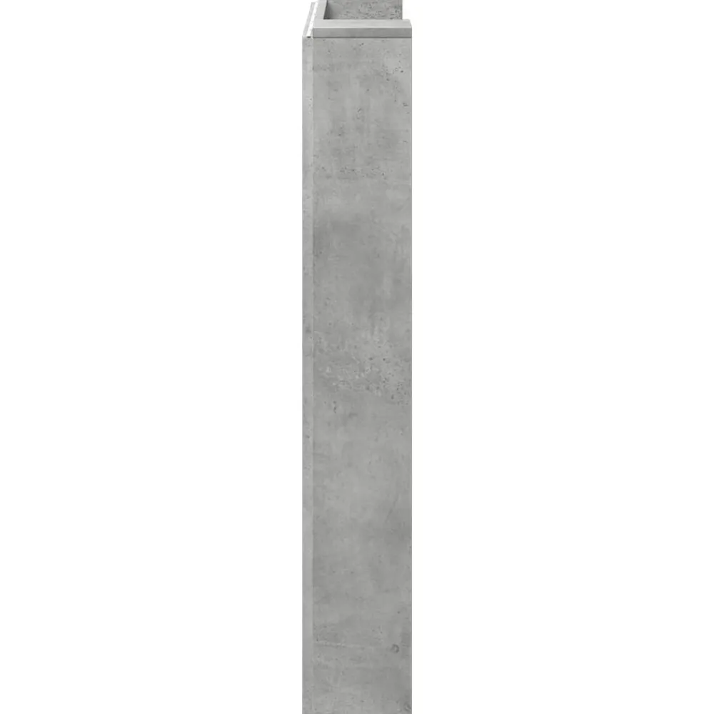 vidaXL Camas Y Accesorios-Cabecero con estante Gris Concreto 100 x 16,5 x 103,5 cm