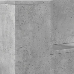 vidaXL Camas Y Accesorios-Cabecero con estante Gris Concreto 100 x 16,5 x 103,5 cm