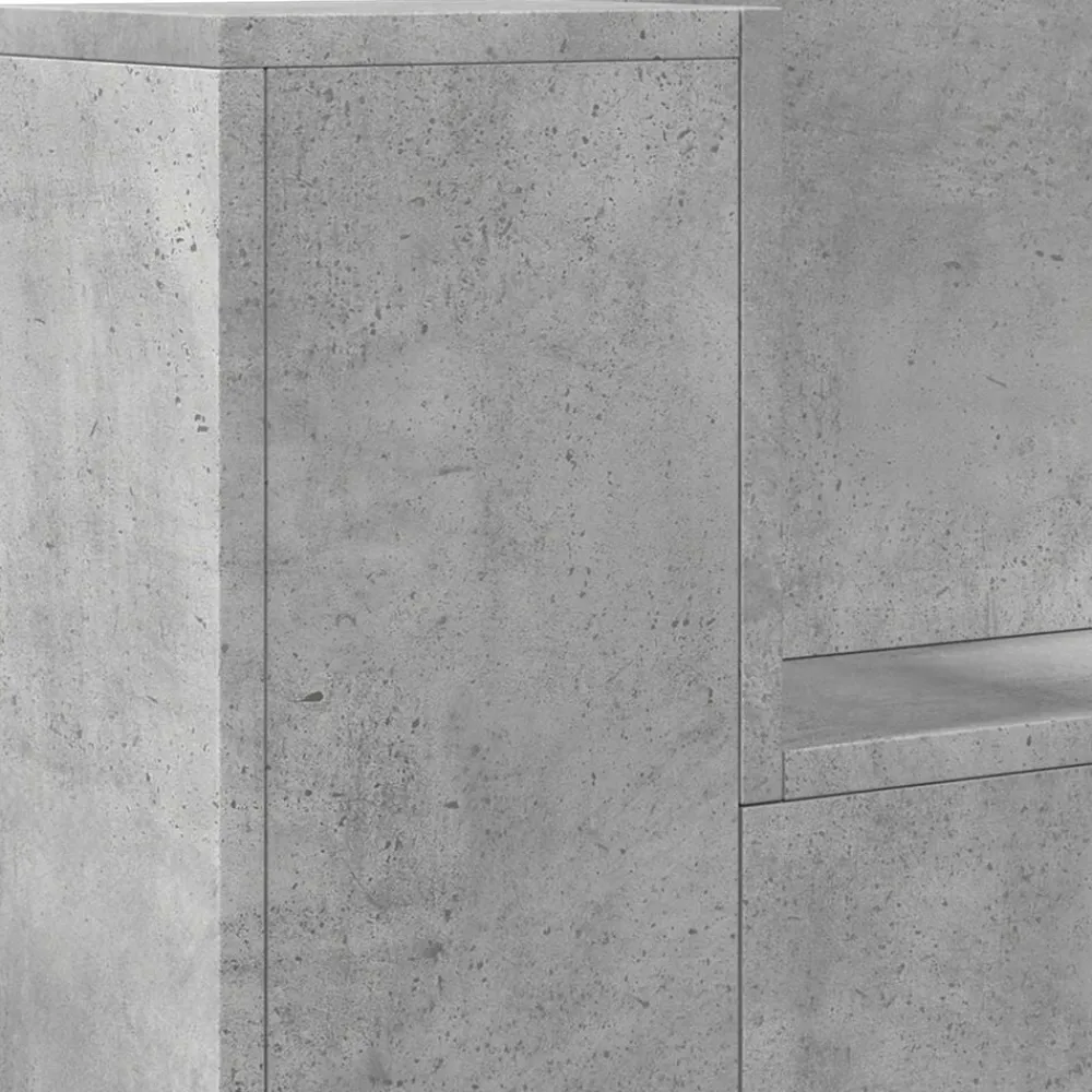 vidaXL Camas Y Accesorios-Cabecero con estante Gris Concreto 100 x 16,5 x 103,5 cm