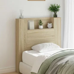 vidaXL Cabecero con estante 100 x 16,5 x 103,5 cm Roble Sonoma Online