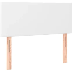 vidaXL Cabecero con LED cuero sintético 80x5x78/88 cm Blanco Clearance