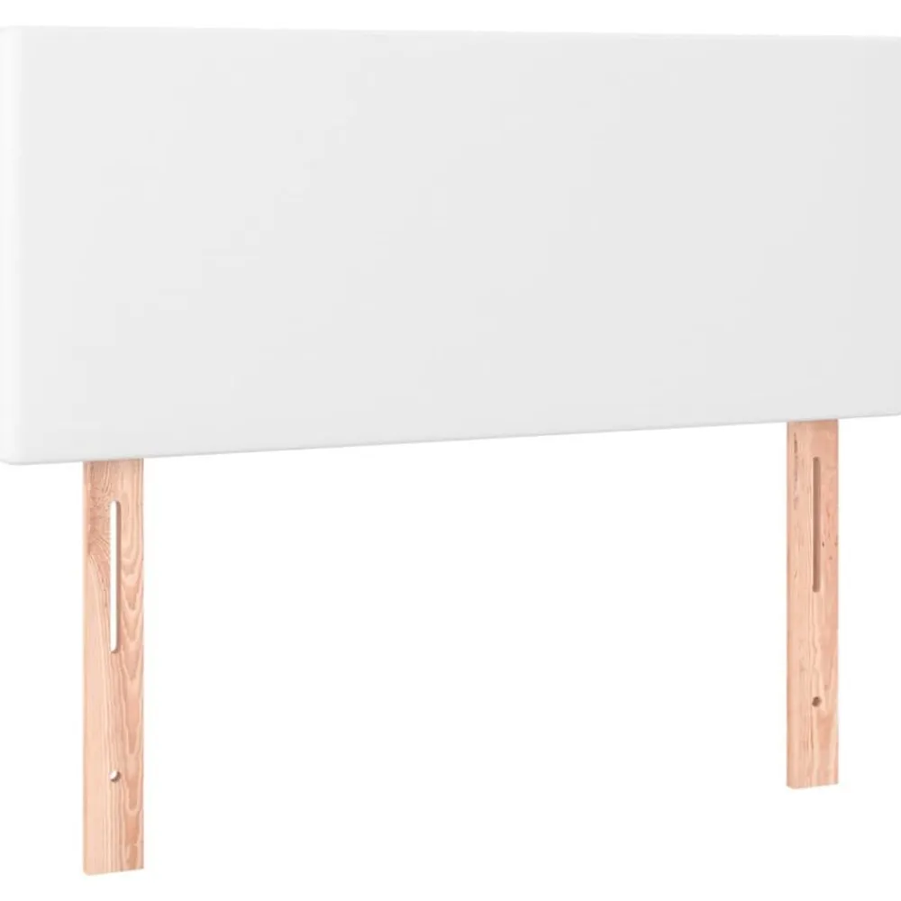 vidaXL Cabecero con LED cuero sintético 80x5x78/88 cm Blanco Clearance