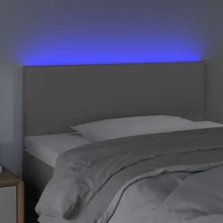 vidaXL Camas Y Accesorios-Cabecero con LED cuero sintético 80x5x78/88 cm