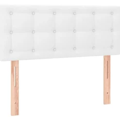 vidaXL Cabecero con LED cuero sintético 80x5x78/88 cm Blanco