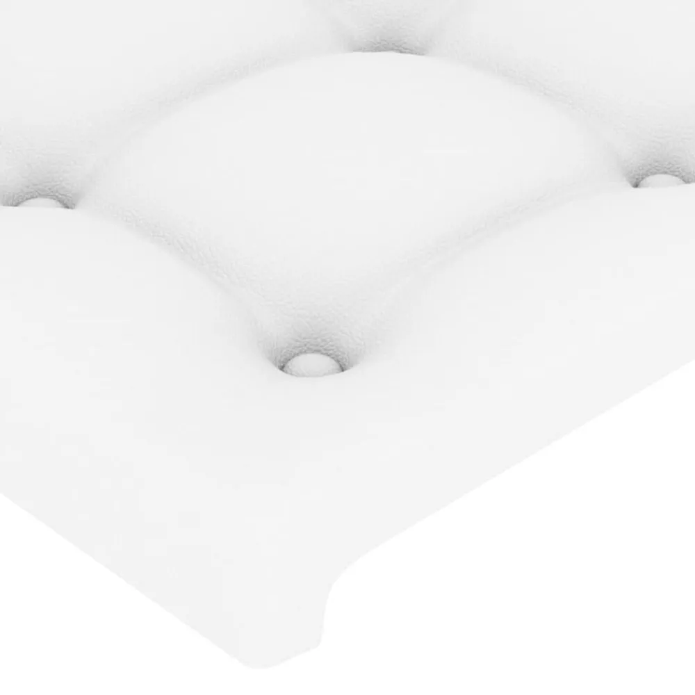 vidaXL Cabecero con LED cuero sintético 80x5x78/88 cm Blanco