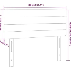 vidaXL Cabecero con LED de tela 80x5x78/88 cm Gris oscuro Best