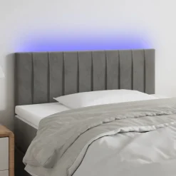 vidaXL Camas Y Accesorios-Cabecero con LED de terciopelo 80x5x78/88 cm