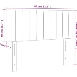 vidaXL Camas Y Accesorios-Cabecero con LED de terciopelo 80x5x78/88 cm