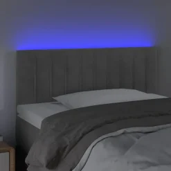 vidaXL Camas Y Accesorios-Cabecero con LED de terciopelo 80x5x78/88 cm