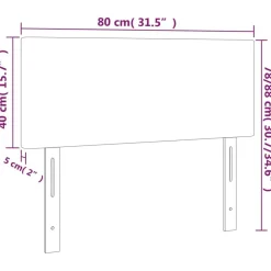 vidaXL Cabecero con LED de terciopelo 80x5x78/88 cm Rosa Discount