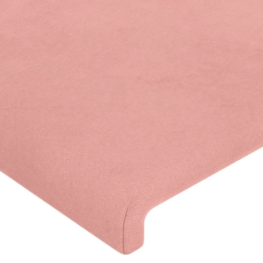 vidaXL Cabecero con LED de terciopelo 80x5x78/88 cm Rosa Discount