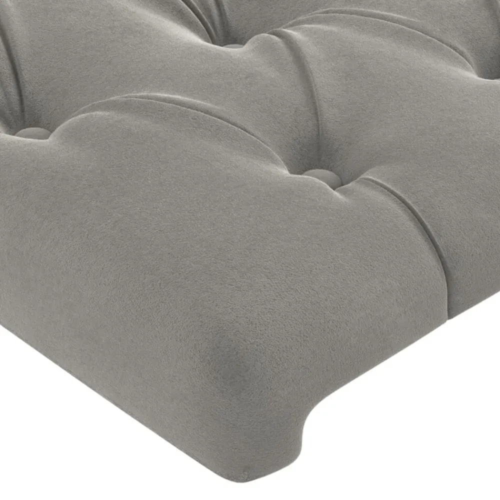 vidaXL Cabecero con LED de terciopelo 80x7x78/88 cm Gris claro Sale