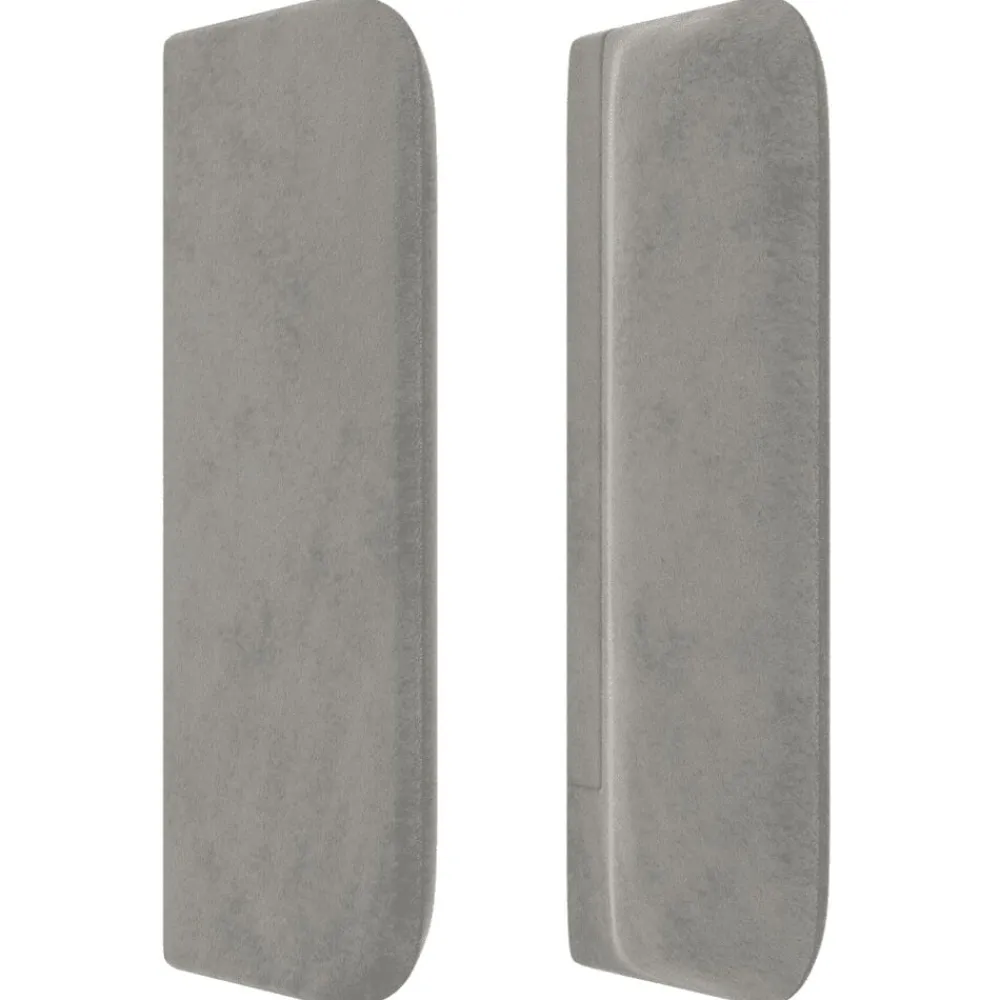 vidaXL Cabecero con LED de terciopelo 83x16x78/88 cm Gris claro Discount