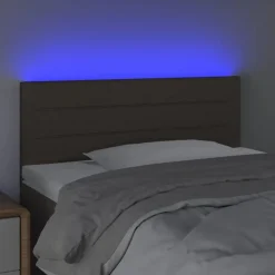 vidaXL Camas Y Accesorios-Cabecero con LED de tela gris taupe 80x5x78/88 cm